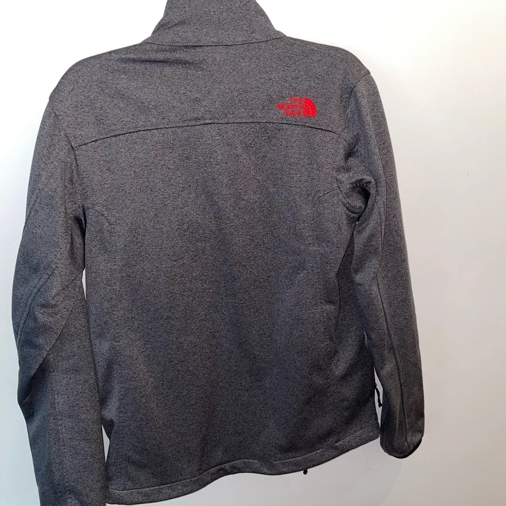 The North Face Men's Charcoal Jacket with Red Trim